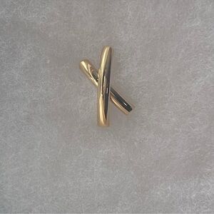 SOLID GOLD 585 14K 14KT ETERNAGOLD GRAFFITI “X” LOVE PIN BROOCH RARE